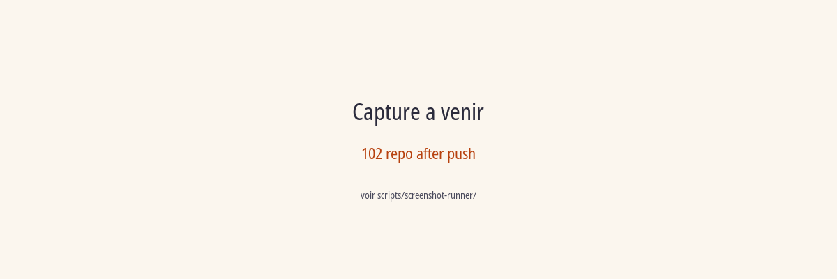 Page du dépôt après le push, NOTES.md visible