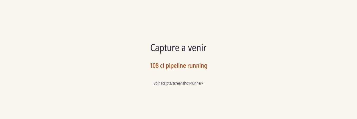 Page CI du dépôt avec un pipeline en cours