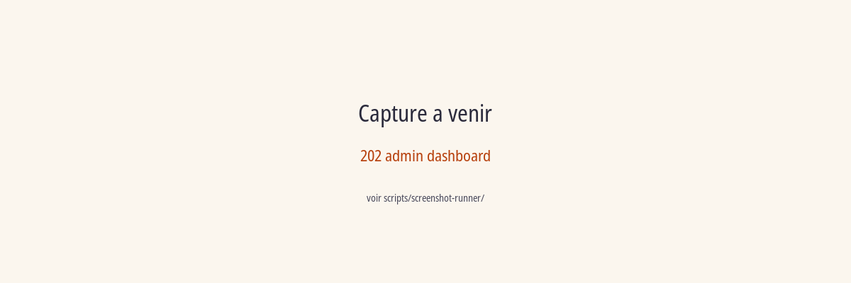 Tableau de bord admin