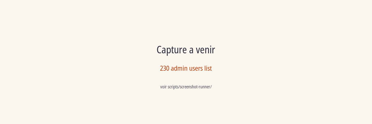 Liste des utilisateurs dans /admin/users
