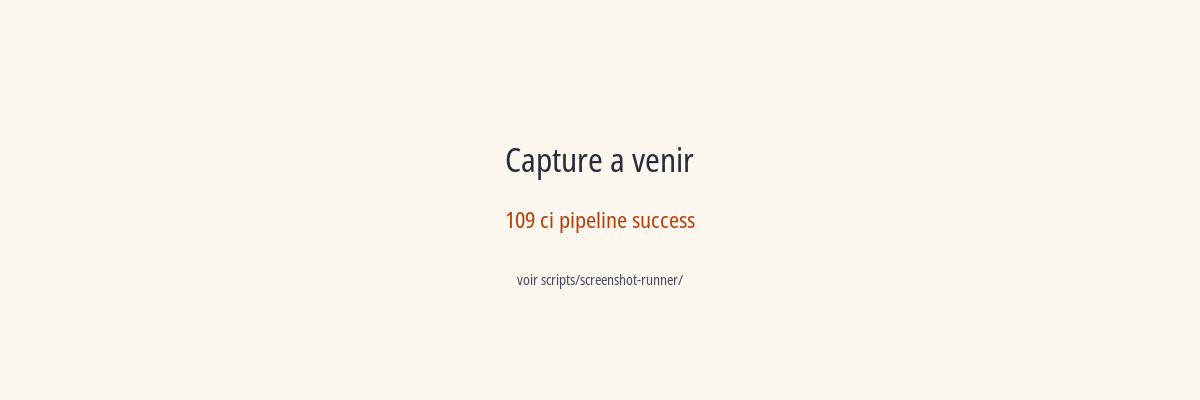 Page de détail d’un pipeline réussi